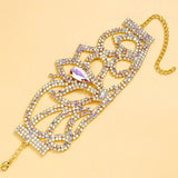 New Hollow Water Drop Rhinestone Bracelet Bangle for Women - Fashion Bangle Adjustable Jewellery