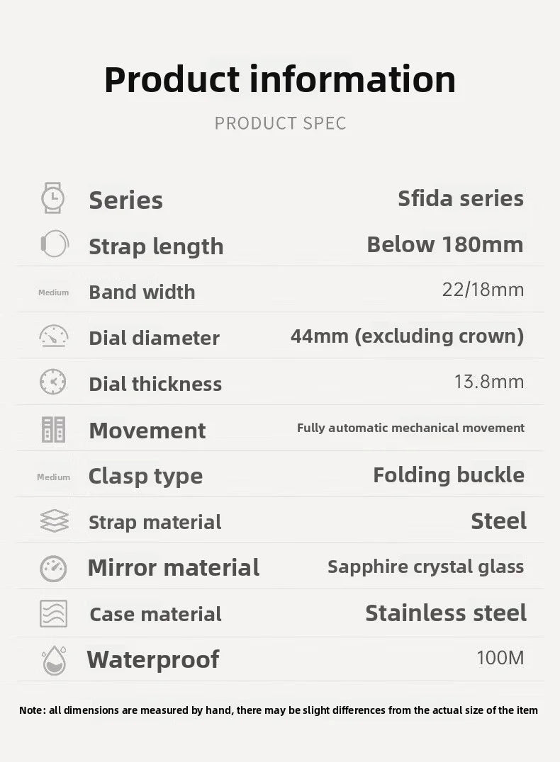 Maserati Sports Watch Men's Hollow Automatic Mechanical Fashion Perspective of European and American Watches