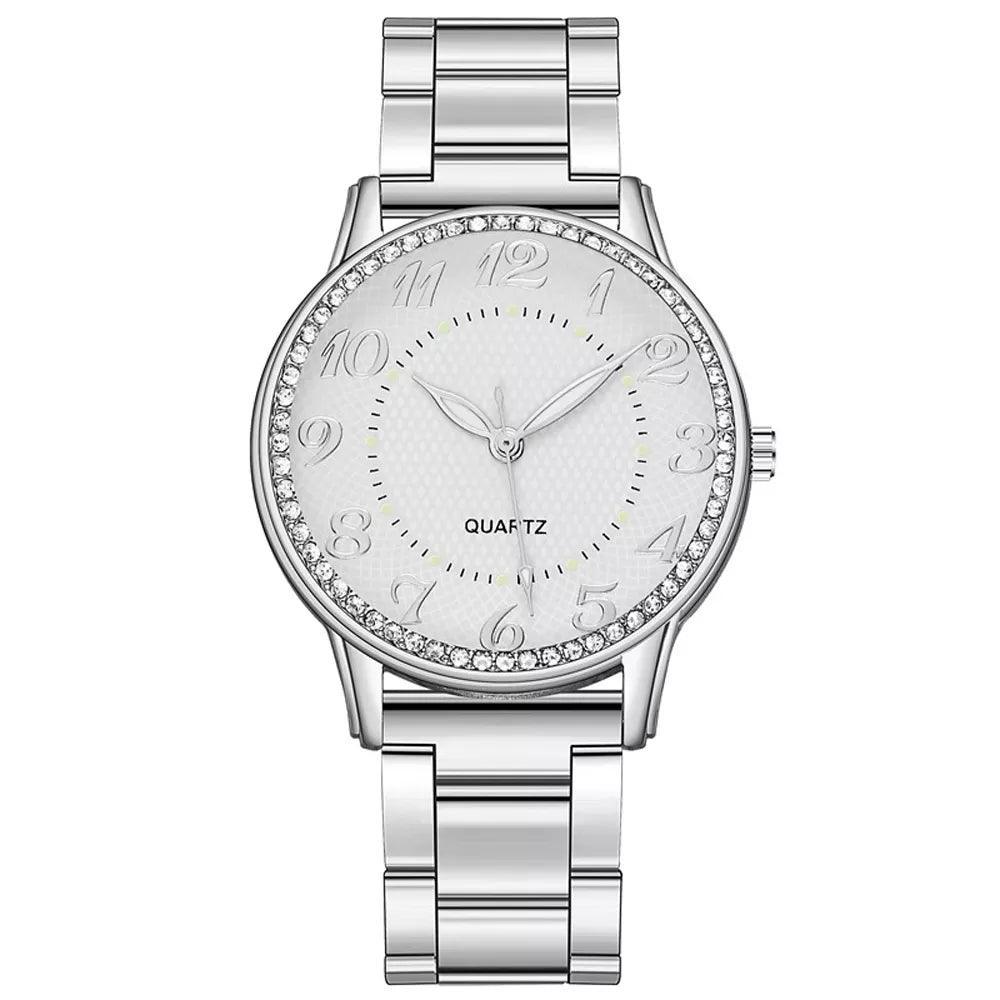 Elegant Dress Mesh Belt Rhinestones Quartz Watches Luxury Bracelet Quartz Watches for Women BusinessClock Relogio Feminino - The Jewellery Supermarket