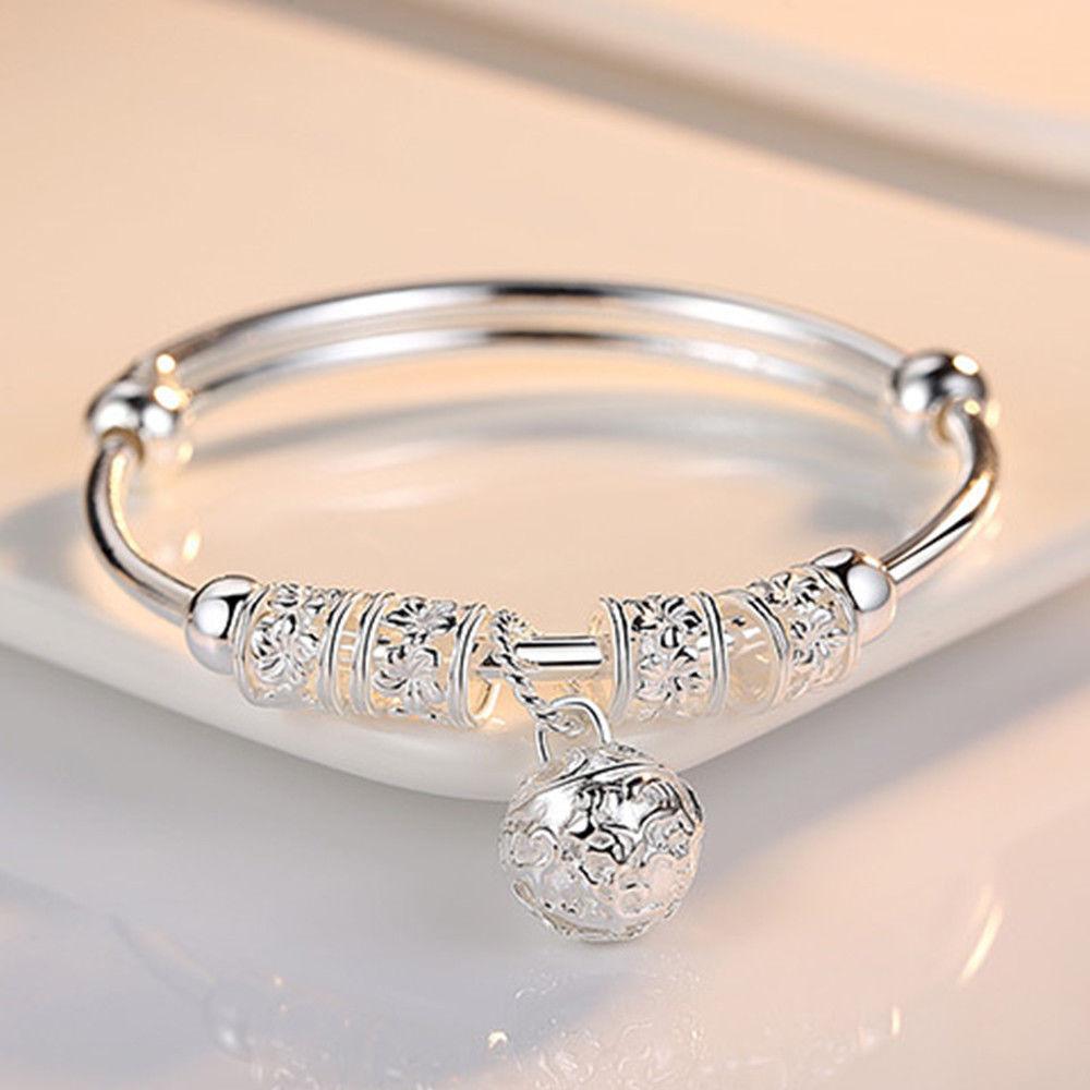 Fashion 925 Sterling Silver Lucky Beads charm Bangles For Women - Charm Bracelets Luxury Designer Jewellery - The Jewellery Supermarket