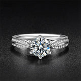 1/2/3ct Moissanite D VVS1 Lab Diamond 925 Sterling Silver Engagement Wedding for Women Rings with GRA Fine Jewellery