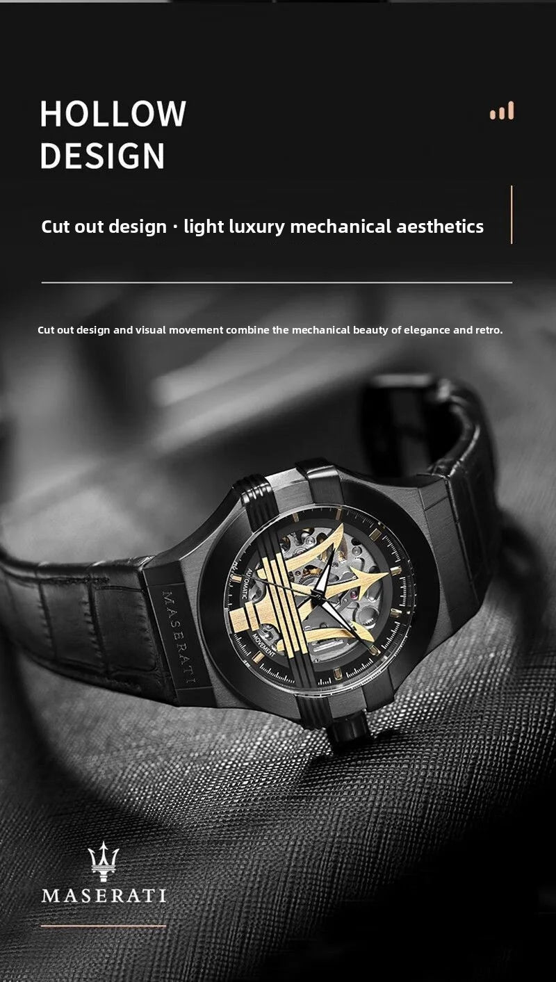 Maserati Mechanical Watch POTENZA Power Series Trident Fashion Mechanical Exquisite European American Watch