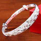 Fashion 925 Sterling Silver Lucky Beads charm Bangles For Women - Charm Bracelets Luxury Designer Jewellery - The Jewellery Supermarket