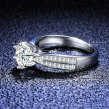 1/2/3ct Moissanite D VVS1 Lab Diamond 925 Sterling Silver Engagement Wedding for Women Rings with GRA Fine Jewellery
