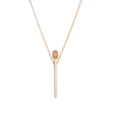 Charming Matchstick 14K Filled Rose Gold AAA White or Red Zircon Full Paved Luxury Party Jewellery Necklace