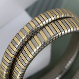 Latest Fashion Snake Design Luxury Gold Colour Stainless Steel Quartz Watches for Women Waterproof Elegant Jewellery