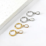 New Imitation Pearls Drop Hoop Earrings for Women Girls -  Stainless Steel Irregular Oval Shape Fashion Gifts - The Jewellery Supermarket