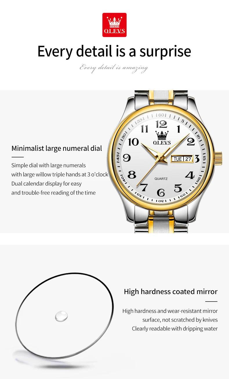 New Original Luxury Brand Stainless Steel Waterproof Quartz Women's Watches- Elegant Date Gift for Ladies