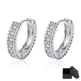 Outstanding D Color VVS1 0.14ct Moissanite Diamonds Hoop Earrings Silver Wedding Gifts Fine Jewellery - The Jewellery Supermarket