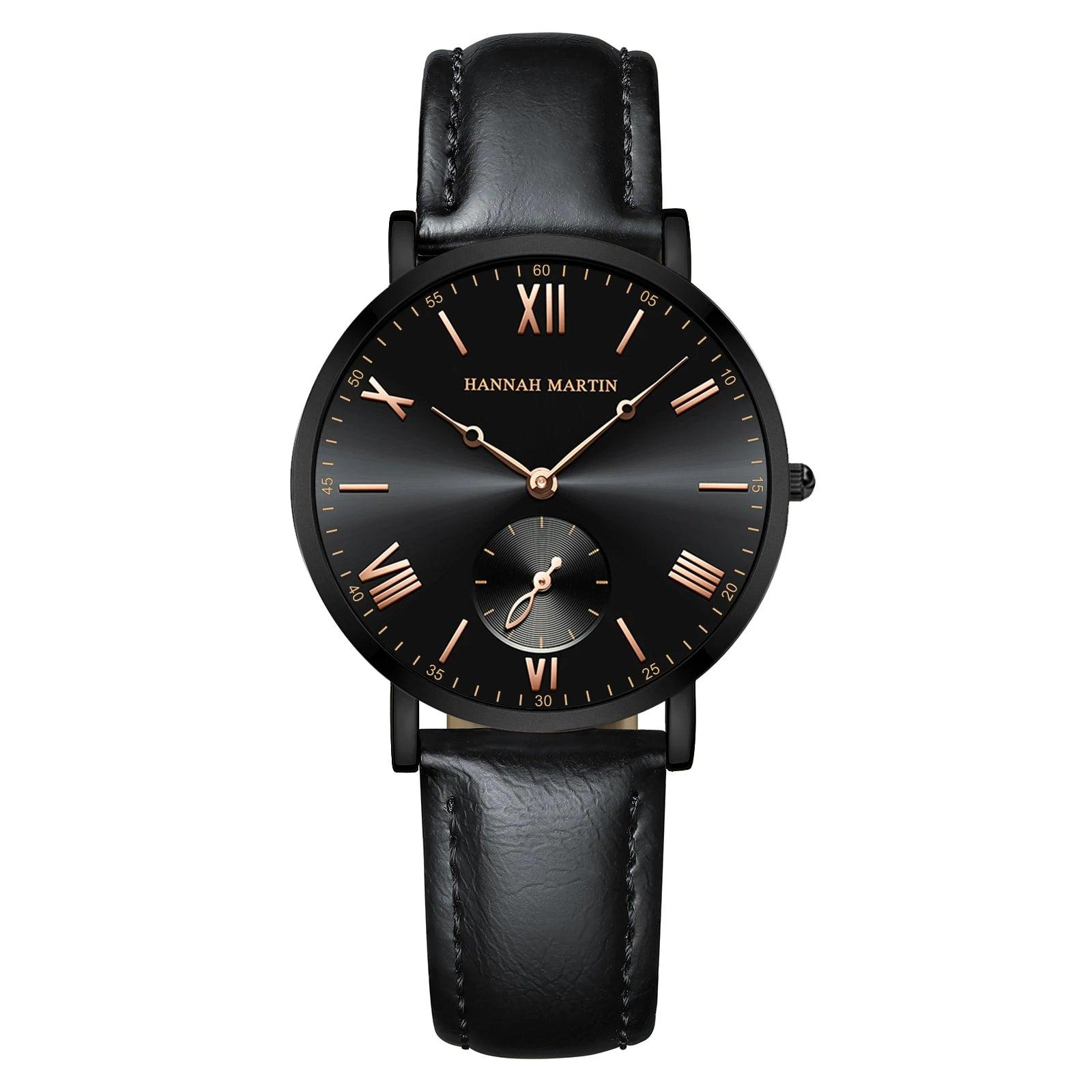 New Elegant Fashion Simplicity Womens Watches Original Quartz Movement Rose Gold Plated Watches for Women