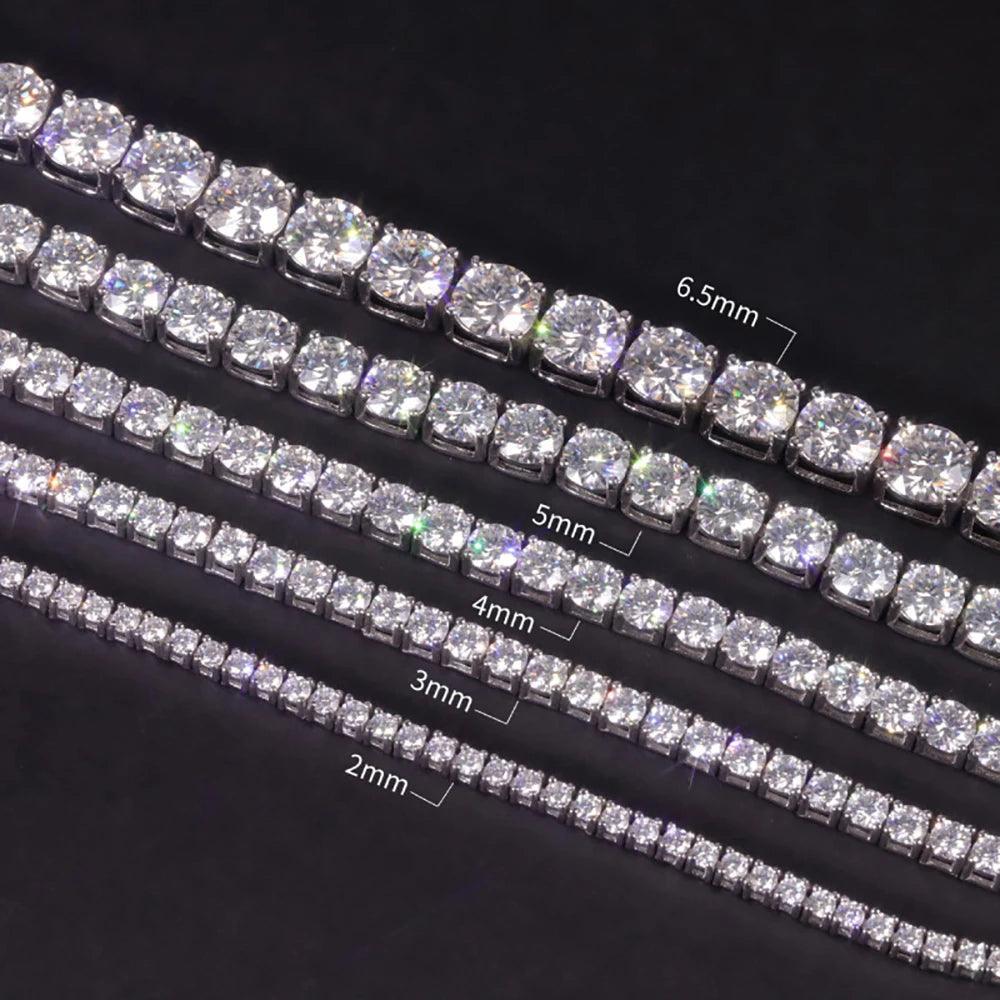 Terrific 18KGP GRA Certified VVS1 Full Moissanite Diamonds Tennis Bracelet - Silver Bracelet Fine Jewellery - The Jewellery Supermarket