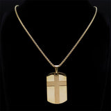 Christian Jesus Cross Necklace - Stainless Steel Fear Not for I Am with You Bible Verse Encourage Jewellery - The Jewellery Supermarket