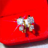 Stunning Luxury D Colour 1 Carat Moissanite Diamonds Earrings - Silver Hoop Earrings For Women Fine Jewellery - The Jewellery Supermarket