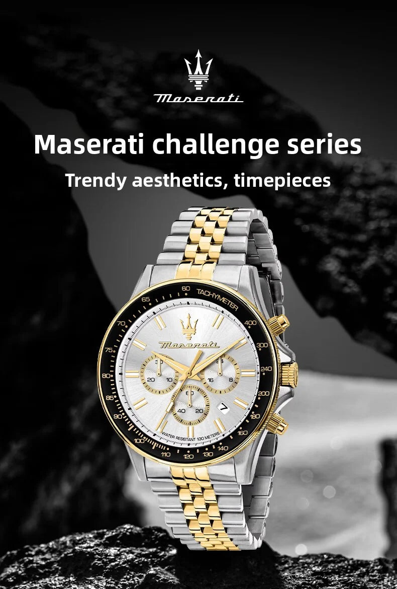 Original Maserati Sports Watches European and American Fashion Multifunctional Luxury, Precision Italian Style Watch