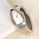 Unique Snake Shaped Design Bracelet Gold Silver Watches for Women Luxury Bangle Quartz Watches
