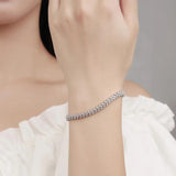 Graceful 18K WGP D Colour VVS1 Real Moissanite Diamonds Tennis Bracelets, Silver Moissanite Diamonds Jewellery - The Jewellery Supermarket