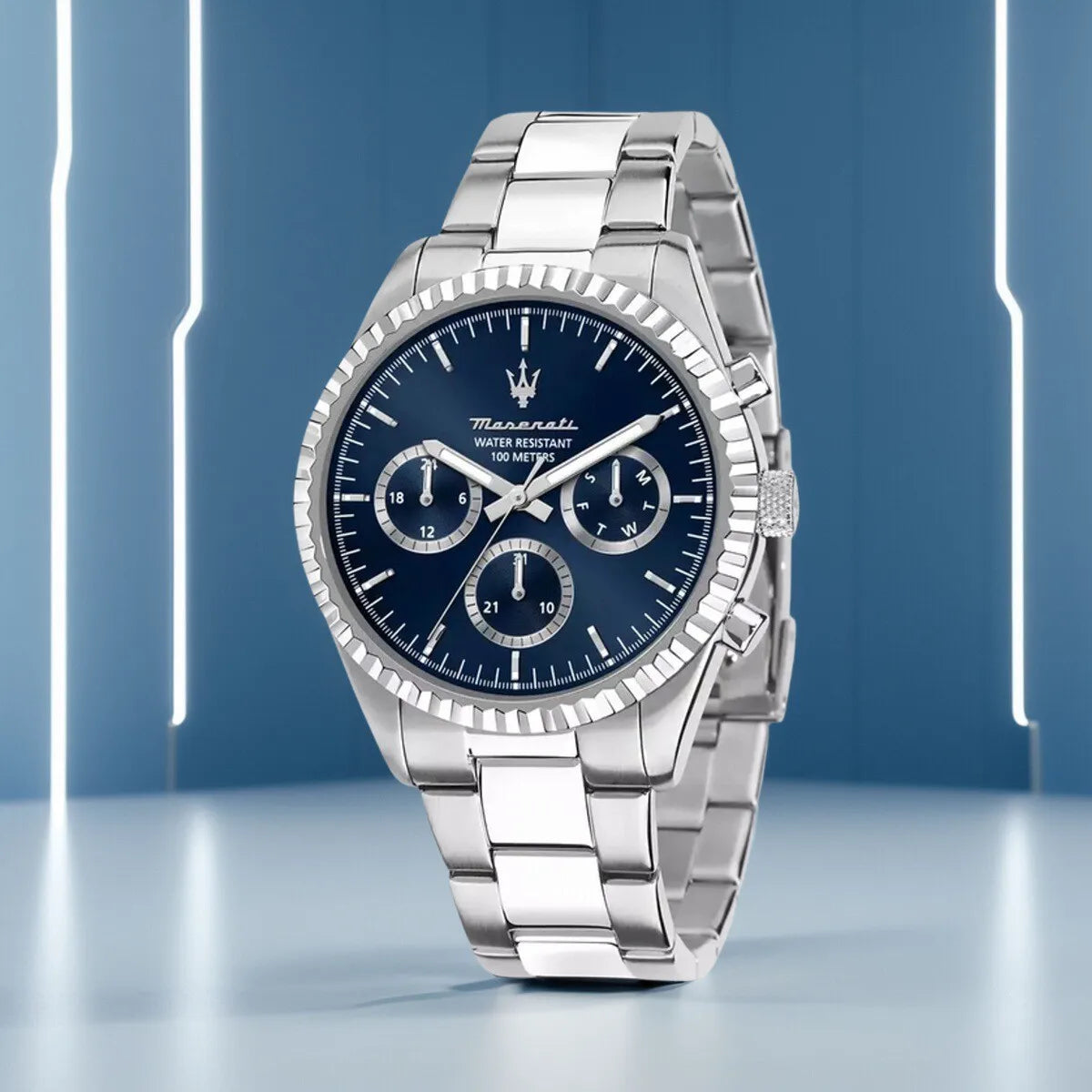 Original Maserati Blue Gold Men's Luxury Gold Fashion Trend Dial European and American Business watch