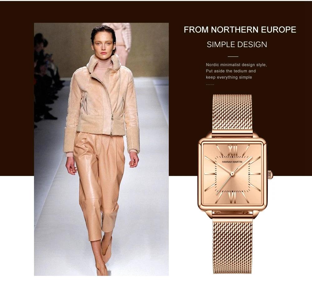 Elegant Fashion Luxurious Top Brand New Quartz Movement Wristwatches 3ATM Waterproof Women's Casual Watches