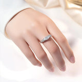 Angel's Eye Design 1CT 5*10MM VVS1 Moissanite Diamond Ring For Women Sterling Silver Engagement Wedding Jewellery