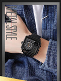 Trendsetter Casual 2 Display Chrono Hipster Waterproof Steel Bracelet Back Light Analog Digital Sport Watches - The Jewellery Supermarket