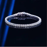 Sparkling 0.1ct 3mm D VVS1 Moissanite Diamonds Bracelet with GRA -  Sterling Silver Wedding Party Fine Jewellery - The Jewellery Supermarket