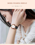 Elegant Minimalist Rose Gold Plated Elliptic Women's Watches,  Square Japanese Movement Casual Fashion Wristwatches