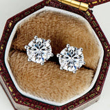 Astounding 1/2/4/6CTW. Moissanite Diamonds Stud Earrings - Sterling Silver for Women and Men Fine Jewellery