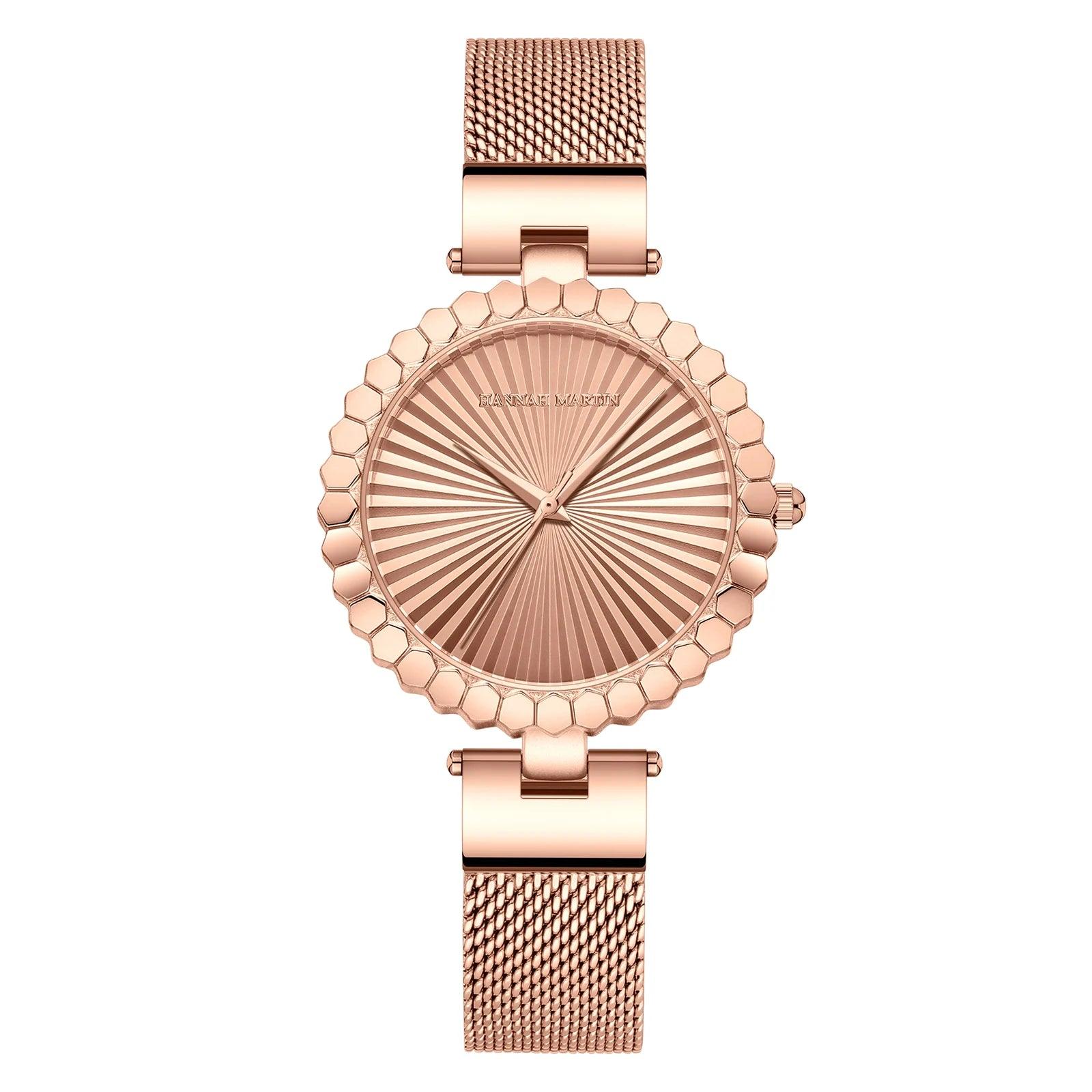 Luxury Dial Quartz Movement Stainless Steel Mesh Strap Fashion New Womens Watch Elegant Original Women Watches
