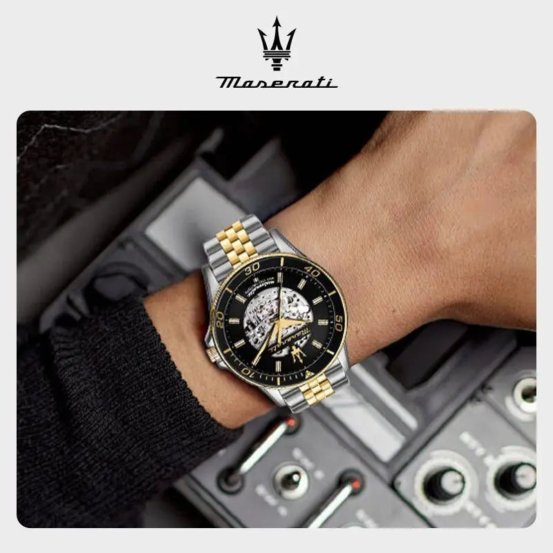 Maserati Sports Watch Men's Hollow Automatic Mechanical Fashion Perspective of European and American Watches