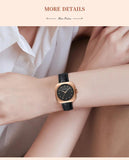 Elegant Minimalist Rose Gold Plated Elliptic Women's Watches,  Square Japanese Movement Casual Fashion Wristwatches