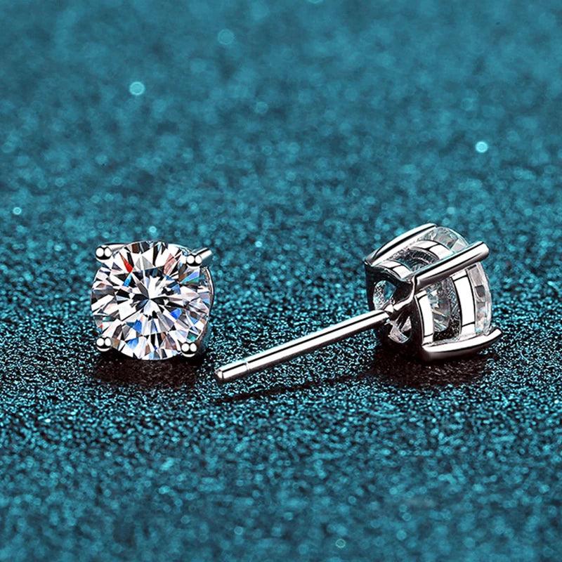 Amazing D Colour VVS1 2.0ct Moissanite Diamonds Earrings for Women - 925 Sterling Silver Fine Jewellery - The Jewellery Supermarket