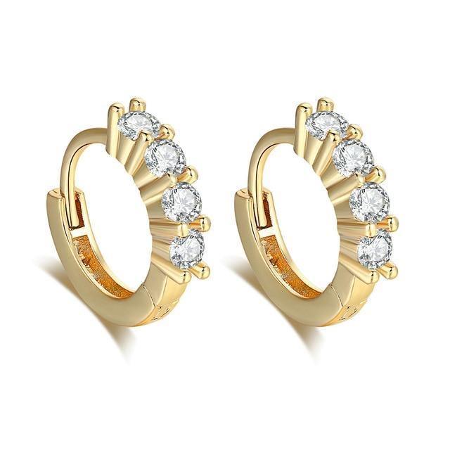 Alluring AAA+Cubic Zirconia Rose Gold Stud Earrings - Best Online Prices by Jewellery Supermarket - The Jewellery Supermarket