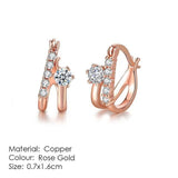 Alluring AAA+Cubic Zirconia Rose Gold Stud Earrings - Best Online Prices by Jewellery Supermarket - The Jewellery Supermarket