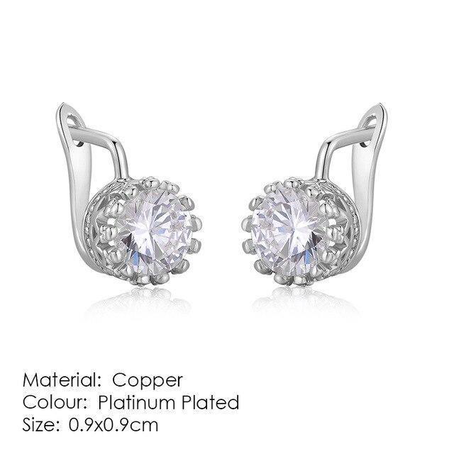 Alluring AAA+Cubic Zirconia Rose Gold Stud Earrings - Best Online Prices by Jewellery Supermarket - The Jewellery Supermarket