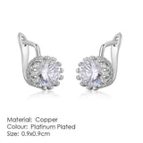 Alluring AAA+Cubic Zirconia Rose Gold Stud Earrings - Best Online Prices by Jewellery Supermarket - The Jewellery Supermarket