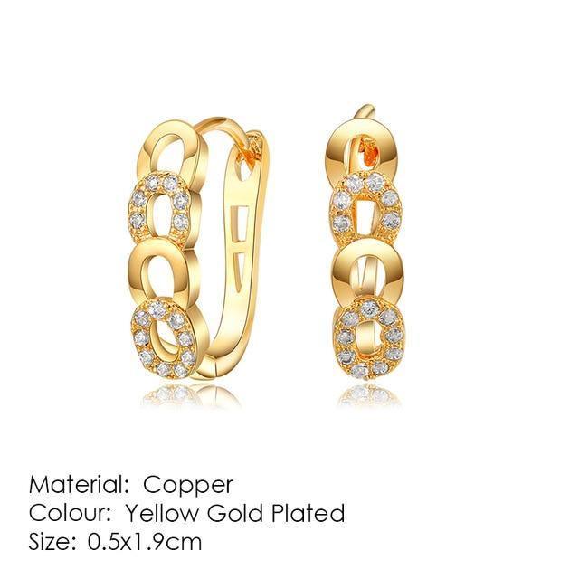 Alluring AAA+Cubic Zirconia Rose Gold Stud Earrings - Best Online Prices by Jewellery Supermarket - The Jewellery Supermarket
