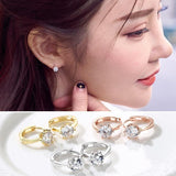 Alluring AAA+Cubic Zirconia Rose Gold Stud Earrings - Best Online Prices by Jewellery Supermarket - The Jewellery Supermarket