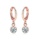 Alluring AAA+Cubic Zirconia Rose Gold Stud Earrings - Best Online Prices by Jewellery Supermarket - The Jewellery Supermarket