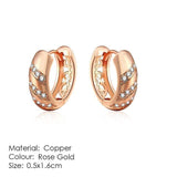 Alluring AAA+Cubic Zirconia Rose Gold Stud Earrings - Best Online Prices by Jewellery Supermarket - The Jewellery Supermarket