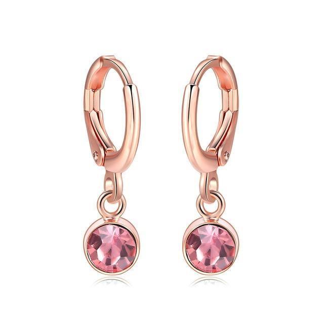 Alluring AAA+Cubic Zirconia Rose Gold Stud Earrings - Best Online Prices by Jewellery Supermarket - The Jewellery Supermarket