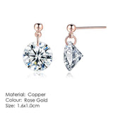 Alluring AAA+Cubic Zirconia Rose Gold Stud Earrings - Best Online Prices by Jewellery Supermarket - The Jewellery Supermarket