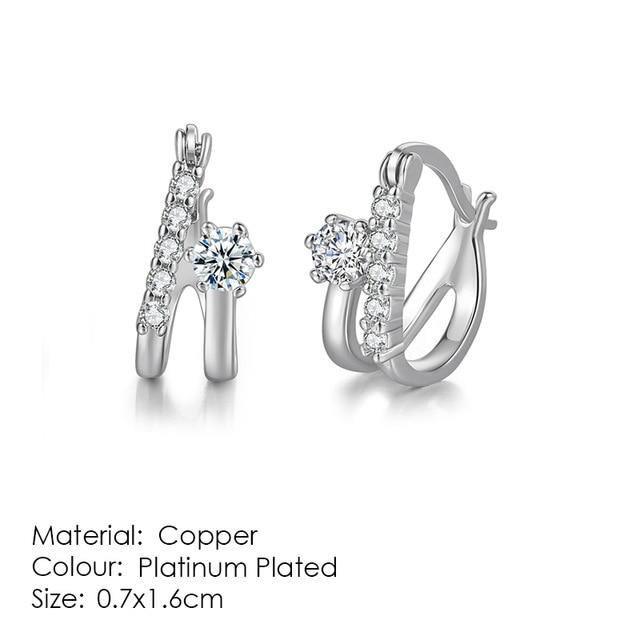 Alluring AAA+Cubic Zirconia Rose Gold Stud Earrings - Best Online Prices by Jewellery Supermarket - The Jewellery Supermarket