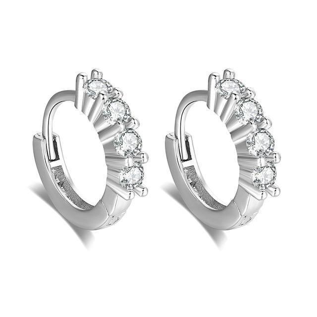 Alluring AAA+Cubic Zirconia Rose Gold Stud Earrings - Best Online Prices by Jewellery Supermarket - The Jewellery Supermarket