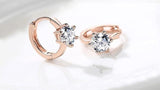 Alluring AAA+Cubic Zirconia Rose Gold Stud Earrings - Best Online Prices by Jewellery Supermarket - The Jewellery Supermarket