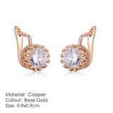Alluring AAA+Cubic Zirconia Rose Gold Stud Earrings - Best Online Prices by Jewellery Supermarket - The Jewellery Supermarket