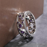 Alternate New Design Hollow Out Big Small Blue White AAA Zircon Crystals Fashion Ring - The Jewellery Supermarket