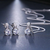Appealing Bridal Jewelry Set With AAA Zircon Earrings Pendant Necklace - Best Online Prices by Jewellery Supermarket - The Jewellery Supermarket