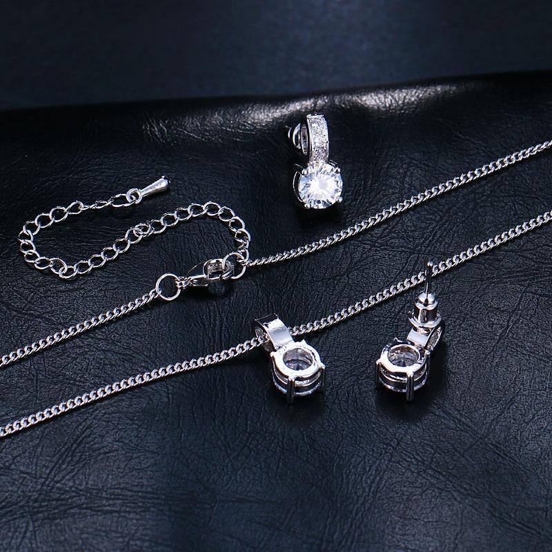 Appealing Bridal Jewelry Set With AAA Zircon Earrings Pendant Necklace - Best Online Prices by Jewellery Supermarket - The Jewellery Supermarket