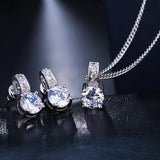 Appealing Bridal Jewelry Set With AAA Zircon Earrings Pendant Necklace - Best Online Prices by Jewellery Supermarket - The Jewellery Supermarket