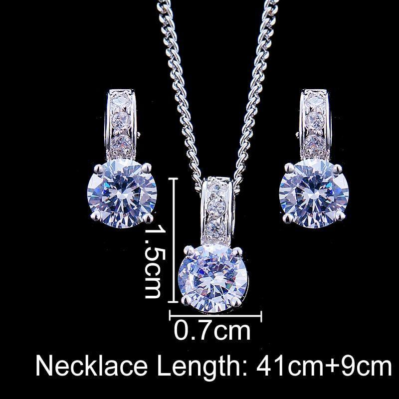 Appealing Bridal Jewelry Set With AAA Zircon Earrings Pendant Necklace - Best Online Prices by Jewellery Supermarket - The Jewellery Supermarket